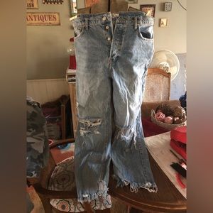We the free super distressed boyfriend jeans